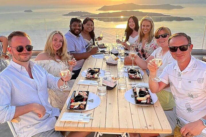 Santorini Wine Adventure with 12 Wine Tastings, Tapas in Santorini