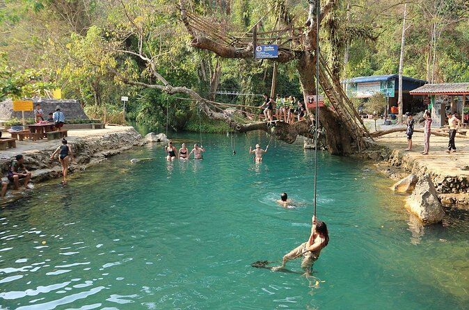 Amazing Vang Vieng Blue Lagoon Zipline Kayaking and More
