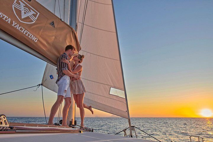 Santorini City Pass: Is There One? Akrotiri Combo Ticket, Bus Passes & What to Buy Instead (2026) 16 Santorini Platinum Catamaran Cruise with Meal, BBQ and Open Bar