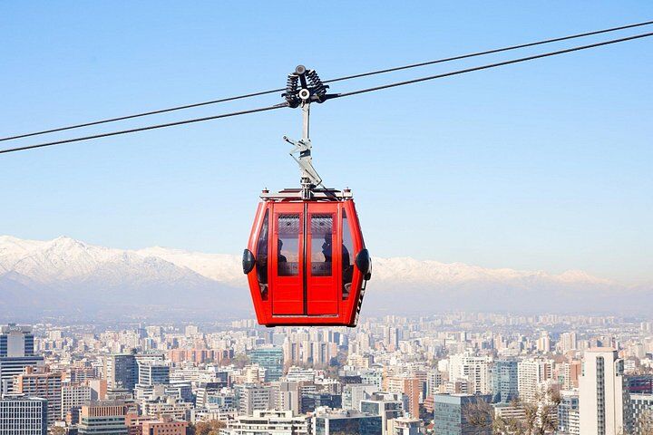 Cable Car, Funicular and Sightseeing Bus in Santiago one day in Santiago