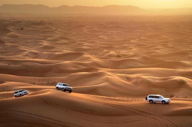 Dubai Desert Safari 4x4 Dune Bashing Camel Ride Sand Boarding Bbq Dinner