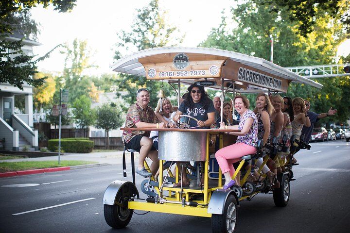 Best Things To Do in Sacramento: Old Sacramento Gold Rush Tours & Farm-to-Fork Food Tours 16 Pedal, Drink, and Bar hop through Sacramento on a 15 seat Beer Bike