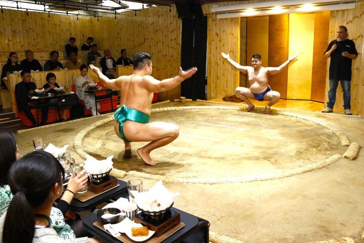 Tokyo Sumo Entertainment Show with Chicken Hot Pot and Geisha